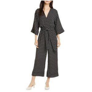 Joie Burgess Jumpsuits Croppped Printed Belt Tie / Casual / Work / Office-Small